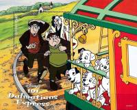 (№1999-589) Блок марок Гайана 1999 год "Бандиты Cruela де Виль", Гашеный