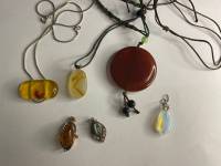 Украшения подвески 6 шт на нити, на цепочке и без