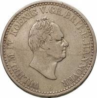 (№1834c49) Монета Германия (Вильгельм IV) 1834 год 1 Thaler (Вильгельм IV)