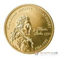103 Монета Польша 2005 год 2 злотых Станислав Август Понятовский  Латунь  UNC