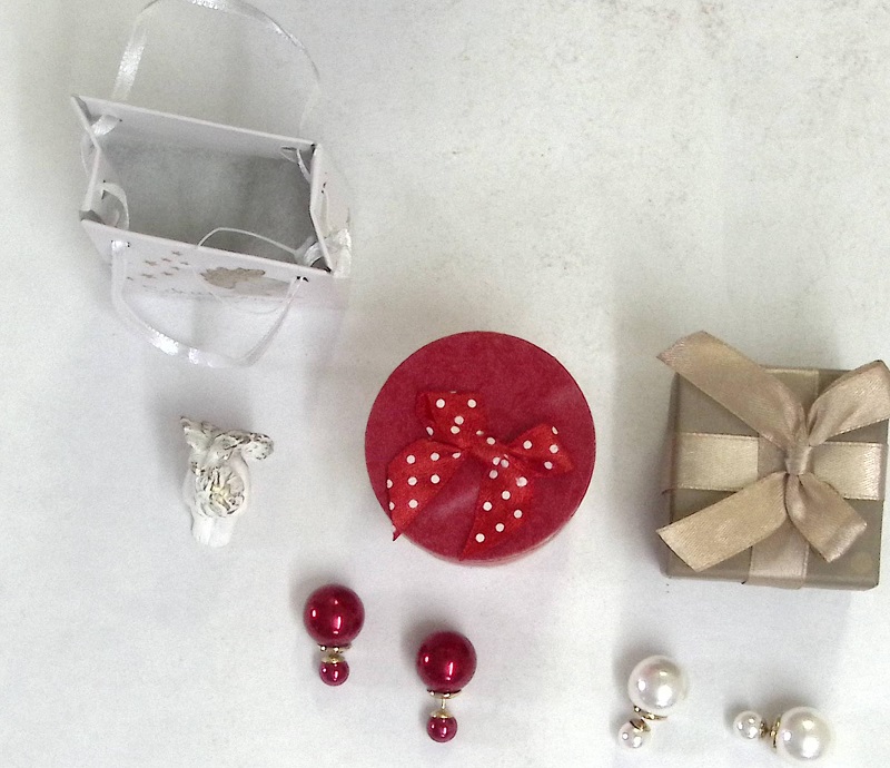 Набор серьги-пусеты 2 пары+ ангел (сост. отл.)