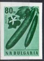 (1958-035a) Марка Болгария "Огурцы" Без перфорации   Стандартный выпуск. Овощи III Θ