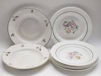 Тарелки 7 шт Буди Украина фарфор СССР винтаж (суповые 2 шт и столовые 5 шт)