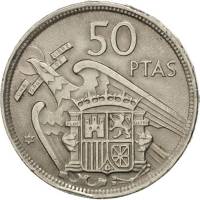 (№1957km788) Монета Испания 1957 год 50 Pesetas