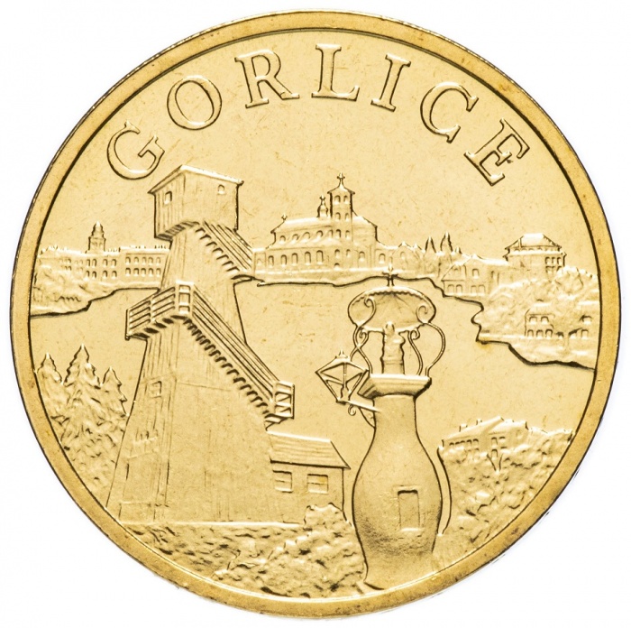 201 Монета Польша 2010 год 2 злотых Горлице  Латунь  UNC