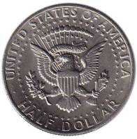 (1972) Монета США 1972 год 50 центов  3. Основной тип Кеннеди Медь-Никель  XF