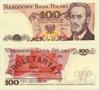 1988 Банкнота Польша 1988 год 100 злотых Людвиг Варинский   UNC