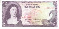 (,) Банкнота Колумбия 1976 год 2 песо "Поликарпа Салавариета Риос"   UNC