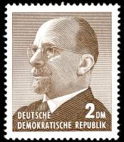 (1963-035) Марка Германия (ГДР) "Ульбрихт Вальтер"  коричневая  Председатель Гос. совета II Θ