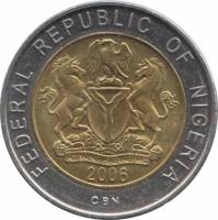 (№2006km18) Монета Нигерия 2006 год 1 Naira