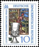 (1964-052) Марка Германия (ГДР) "Средневековая мастерсткая"    Ярмарка, Лейпциг II Θ
