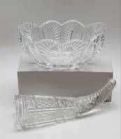 Салатник овальный ладья и рог русталь СССР