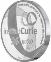 (№2009km1612) Монета Франция 2009 год 20 Euro (100-го летию. institut Кюри)