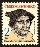 (1983-004) Марка Чехословакия "М. Лютер"    Личности III Θ