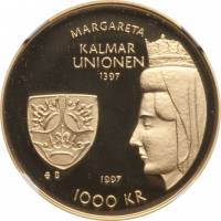 () Монета Швеция 1997 год 10000  ""   Биметалл (Платина - Золото)  UNC