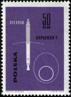 (1963-070) Марка Польша "Исследователь 1" , III Θ