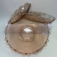 Салатник и две селедочницы СССР цветное карамельное стекло винтаж ретро 