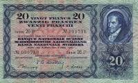(№1950P-39r.2) Банкнота Швейцария 1950 год "20 Franken/Francs/Franchi" (Подписи:  Müller  Rossy  Blu
