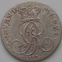 (№1822km135) Монета Германия (1/2 Mariengroschen) 1822 год 4 Pfennig (1/2 Mariengroschen)