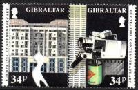 (№1993-656) Лист марок Гибралтар 1993 год "Европы 1993 современного искусства", Гашеный