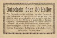 (№1920) Банкнота Австрия 1920 год "50 Heller"