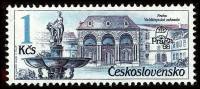 (1988-029) Марка Чехословакия "Фонтан с девушкой"    Международная выставка марок Прага '88. Фонтаны