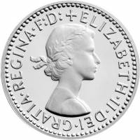 () Монета Великобритания 1954 год 1  ""   Биметалл (Серебро - Ниобиум)  AU