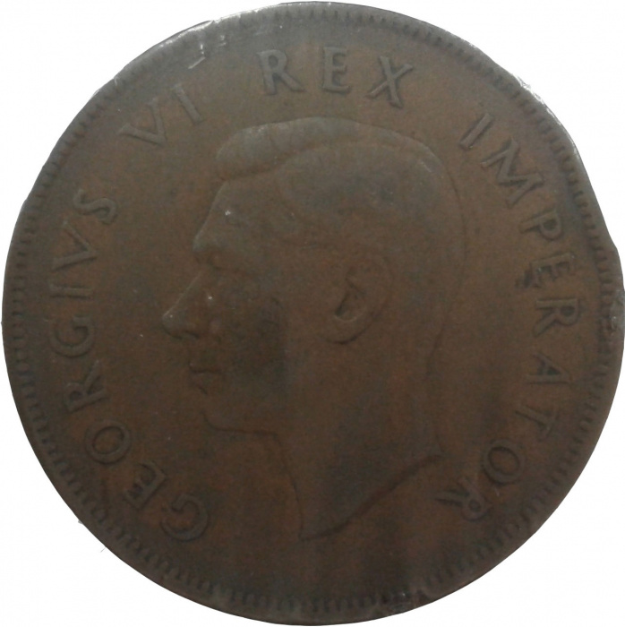 () Монета ЮАР (Южная Африка) 1941 год   &quot;&quot;   Серебрение  VF