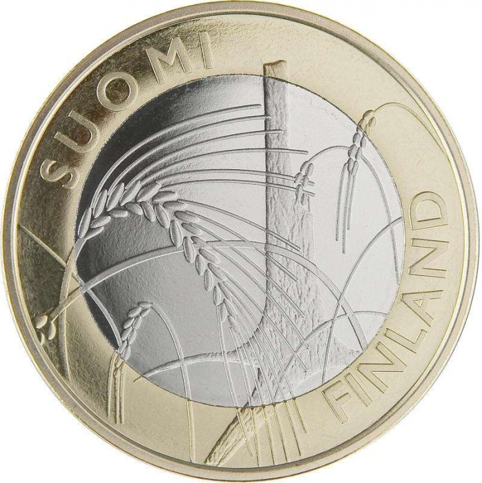 (009) Монета Финляндия 2011 год 5 евро &quot;Саво&quot; 2. Диаметр 27,25 мм Биметалл  UNC