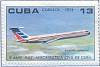 (1974-076) Марка Куба "ИЛ-62"    10 лет Института гражданской авиации III O