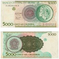 () Банкнота Бразилия 1990 год 5 000  ""   VF