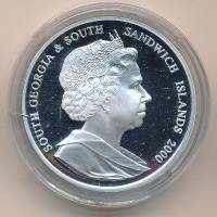 () Монета Сандвичевы Острова 2000 год 2  ""   Биметалл (Серебро - Ниобиум)  UNC