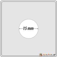 Капсула для монет из прозрачного стекла с чёрной вставкой Quadrum (Квадрум) 15 мм Leuchtturm 