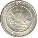 () Монета Либерия 1999 год 20  ""    AU