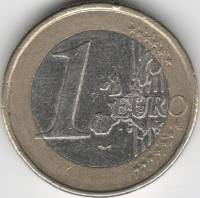 (2007) Монета Италия 2007 год 1 евро  1. Старая карта ЕС Биметалл  VF