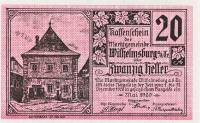 (№1920) Банкнота Австрия 1920 год "20 Heller"