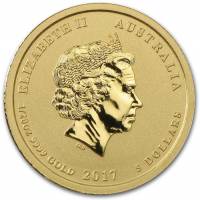 (,) Монета Австралия 2017 год 5 долларов   Биметалл (Платина - Золото)  UNC