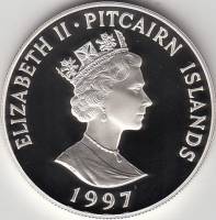 () Монета Остров Питкерн 1997 год 10  ""   Биметалл (Серебро - Ниобиум)  UNC