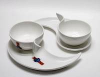 Чайные пары белые 2 штуки Япония Инь-Янь новые в коробке