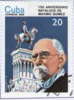 (1986-025) Марка Куба "Максимо Гомес"    150 лет со дня рождения Максимо Гомеса III O