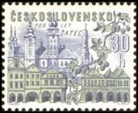 (1965-008) Марка Чехословакия "Жатец"    Исторические города III Θ