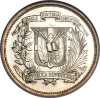  Монета Доминикана 1937 год 12     Биметалл (Серебро - Ниобиум)  UNC