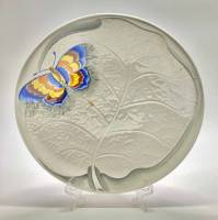 Блюдо сухарница с бабочкой, ЗИК Конаково