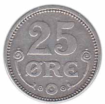() Монета Дания 1916 год   &quot;&quot;   Серебро (Ag)  VF