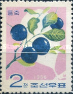 (1966-078) Марка Северная Корея "Голубика"   Дикорастущие ягоды и фрукты III Θ