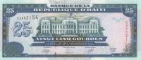 Банкнота Гаити 2009 год 25 гурдов Дворец Правосудия   UNC