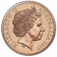 () Монета Австралия 2017 год 2  ""   Алюминиево-Никелево-Бронзовый сплав (Al-Ni-Br)  UNC