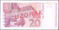 (,) Банкнота Хорватия 2012 год 20 кун "Йосип Елачич"   UNC