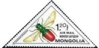 (1980-015a) Сцепка тет-беш (2 м) Монголия "Крупный парнопес"    Насекомые III Θ