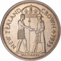 (№1935km6) Монета Новая Зеландия 1935 год 1 Crown (Вайтанги)